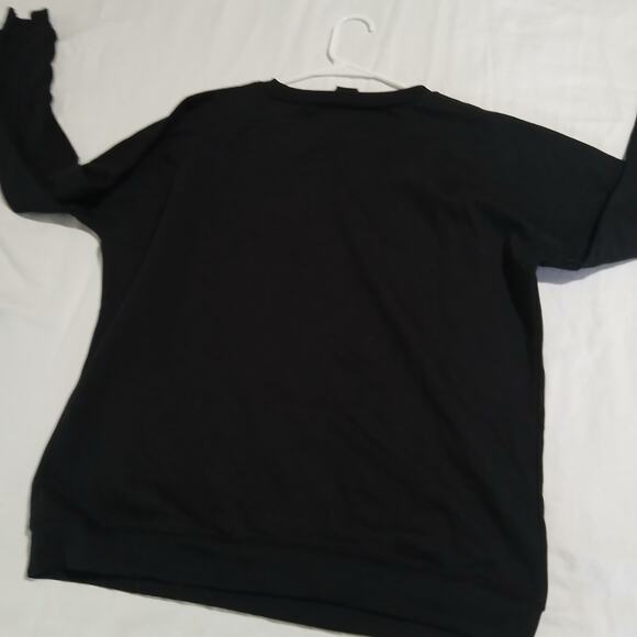 DISNEY Large MICKEY MOUSE HALLOWEEN Black Long-Sleeved Lightweight sweatshirt - Picture 5 of 9